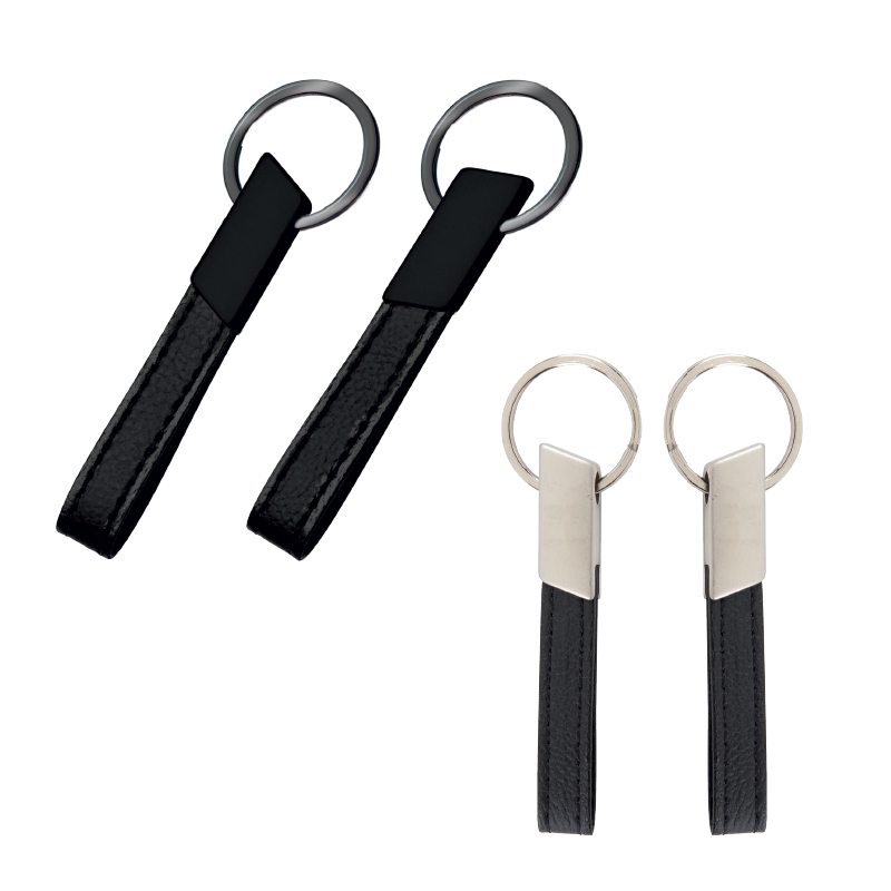  Krom Çift Taraflı MetaSuni̇ Deri̇ Anahtarlık