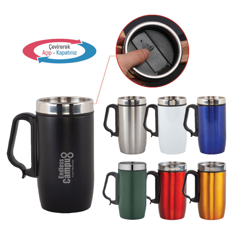  Beyaz Çelik Kupa / 240 ml