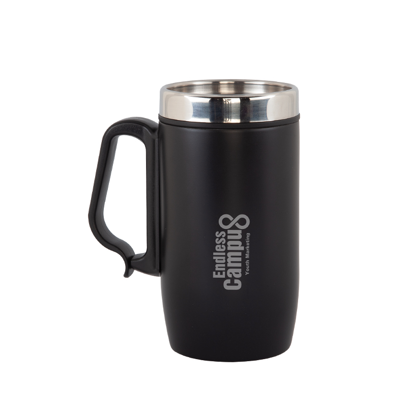  Beyaz Çelik Kupa / 240 ml Siyah