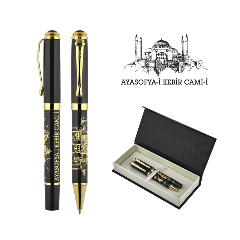  Ata Kabartma Figürlü MetaRolle& Tükenmez Kalem Seti Ayasofya
