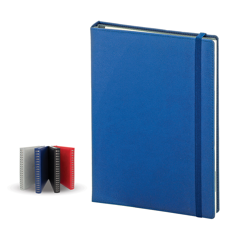  Gri Termo Deri̇ Tarihli Ajanda (Ivory Kağıt) Mavi