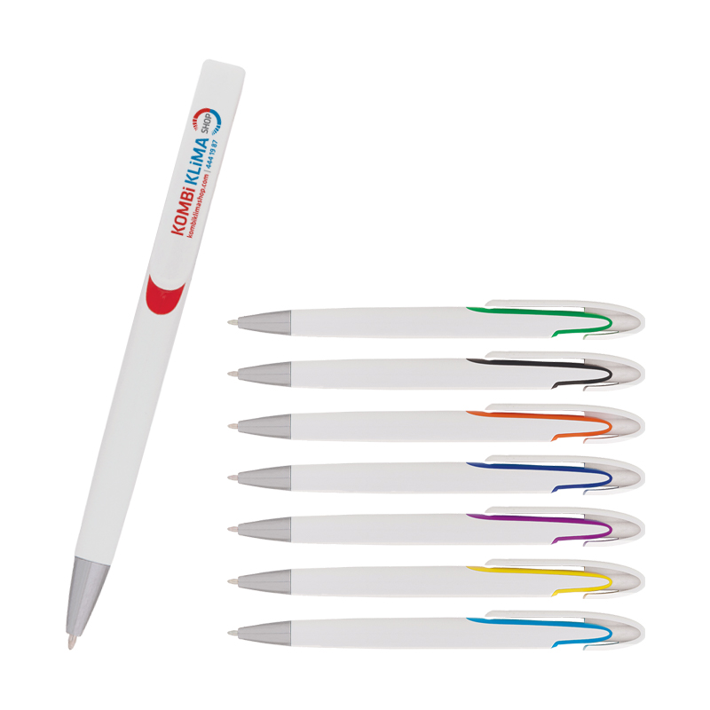  Kırmızı Plastik Tükenmez Kalem