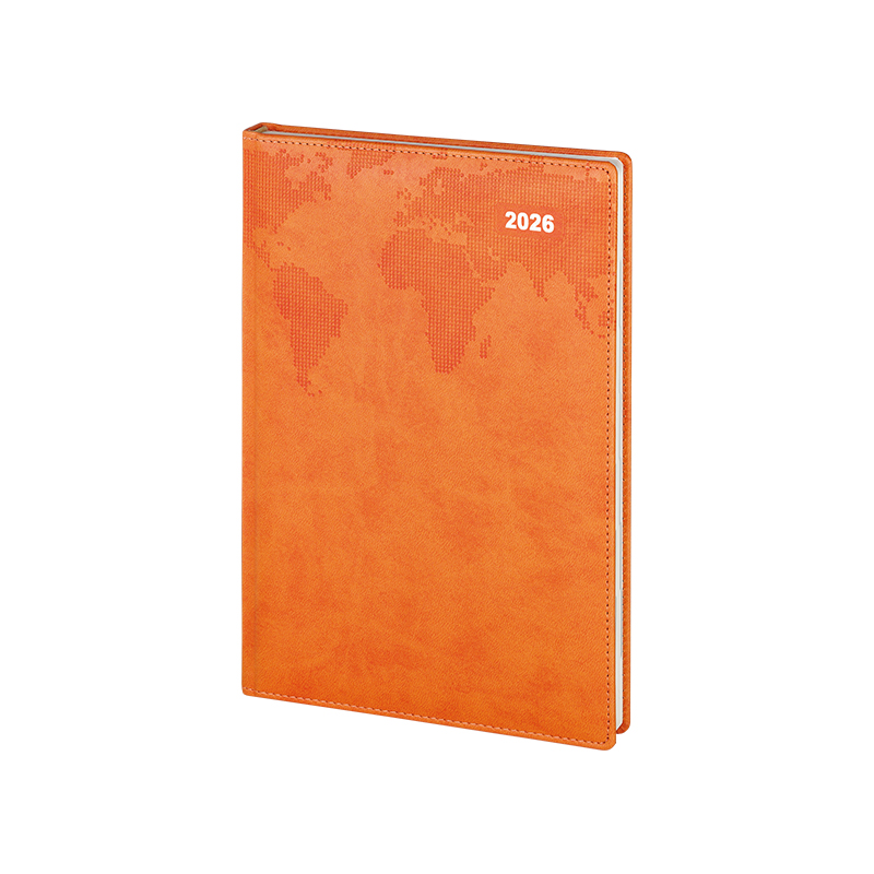  Gri Termo Deri̇ Tarihli Ajanda (Ivory Kağıt) Turuncu