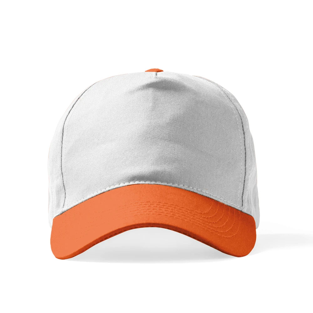  İthaPolyesteŞapka Beyaz - Turuncu