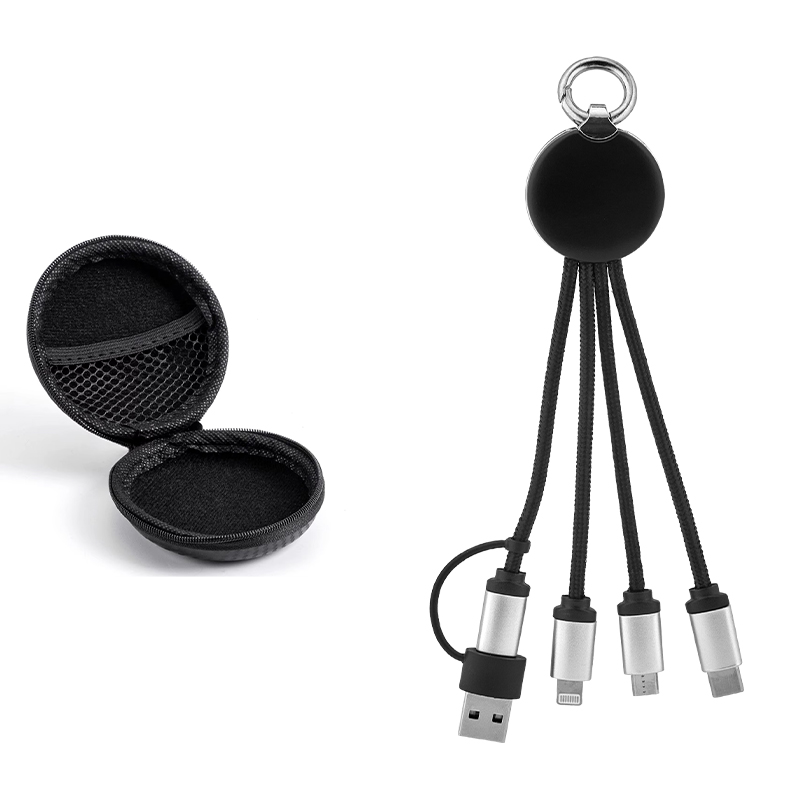  Siyaha Beyaz Işık(EVA KUTULU) EVA KUTULU Anahtarlık Çoklu Kablo