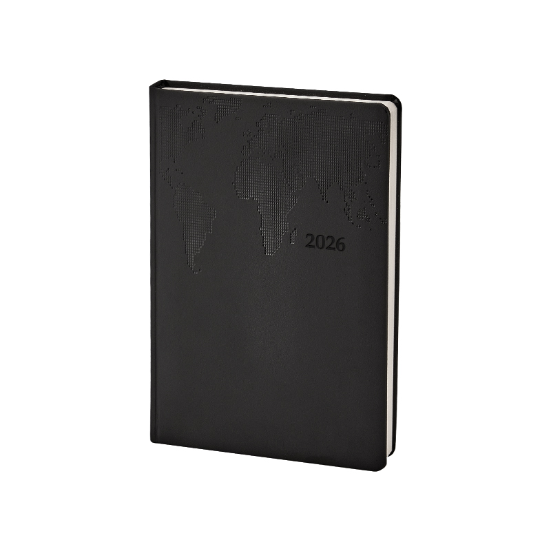  Gri Termo Deri̇ Tarihli Ajanda (Holmen Ki̇tap Kağıdı) Siyah