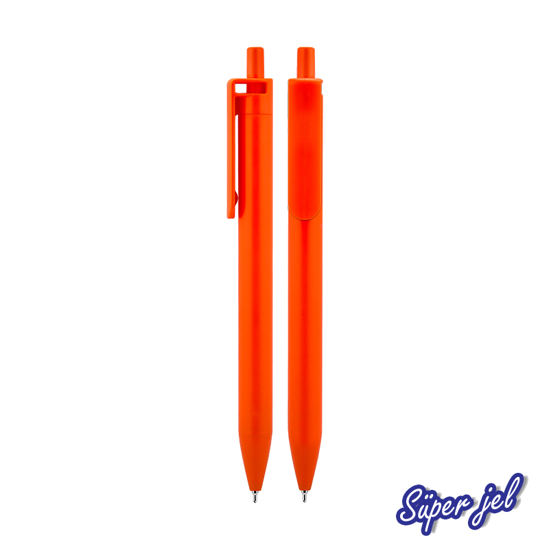  Beyaz Plastik SüpeJeRefiKalem Turuncu