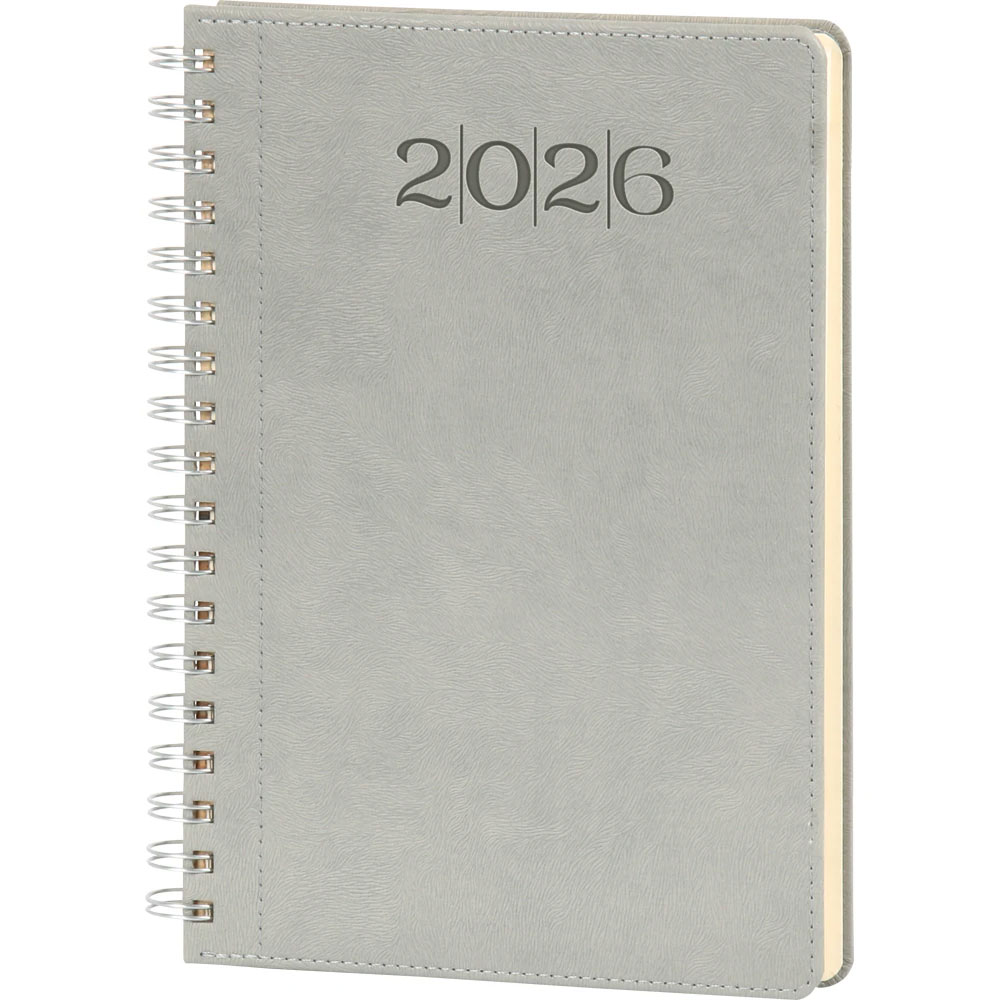 Spiralli Haftalık Ajanda Gri