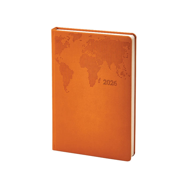  Gri Termo Deri̇ Tarihli Ajanda (Holmen Ki̇tap Kağıdı) Turuncu