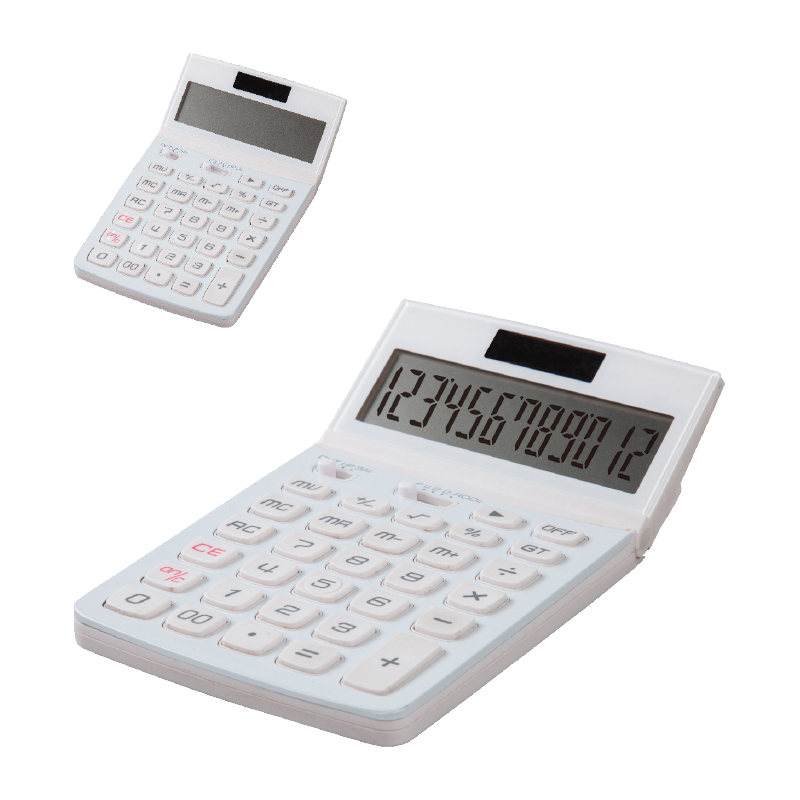  Beyaz 12 Haneli Hesap Makinesi