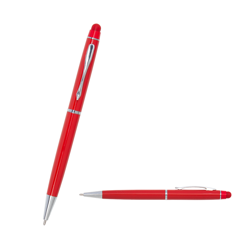  Beyaz MetaTükenmez Touchpen Kalem Kırmızı