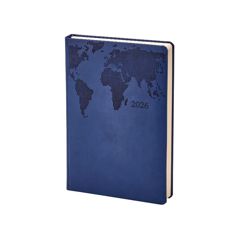  Gri Termo Deri̇ Tarihli Ajanda (Holmen Ki̇tap Kağıdı) Lacivert