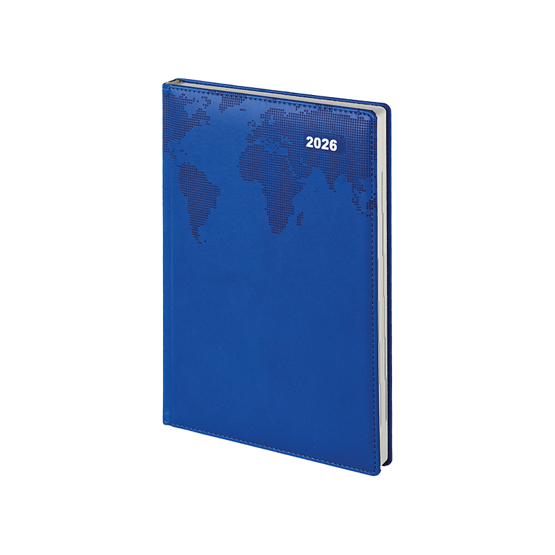  Gri Termo Deri̇ Tarihli Ajanda (Ivory Kağıt) Mavi
