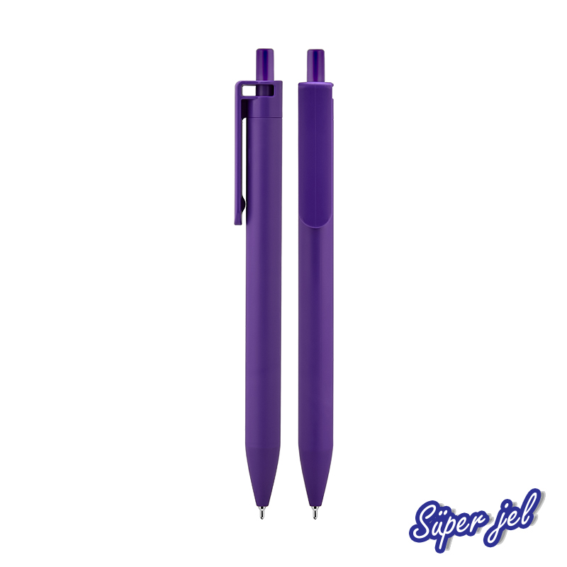  Beyaz Plastik SüpeJeRefiKalem Mor