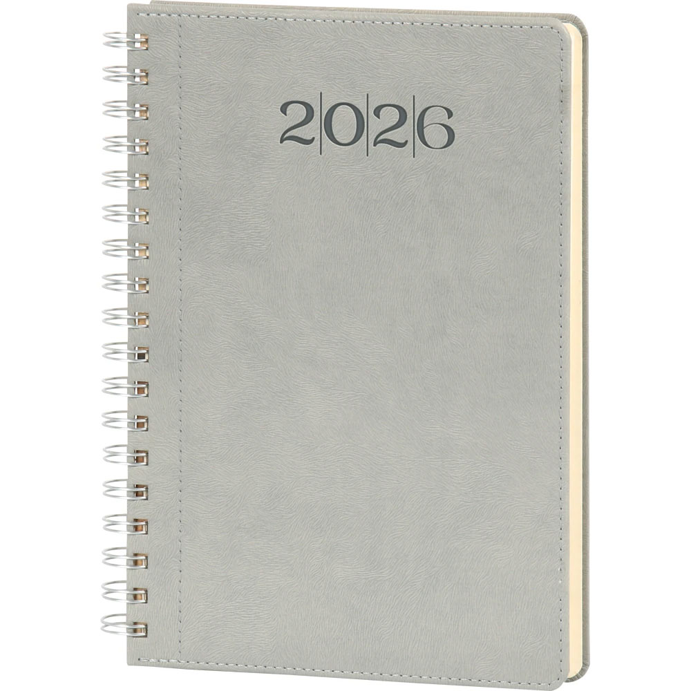 Spiralli Günlük Ajanda Gri
