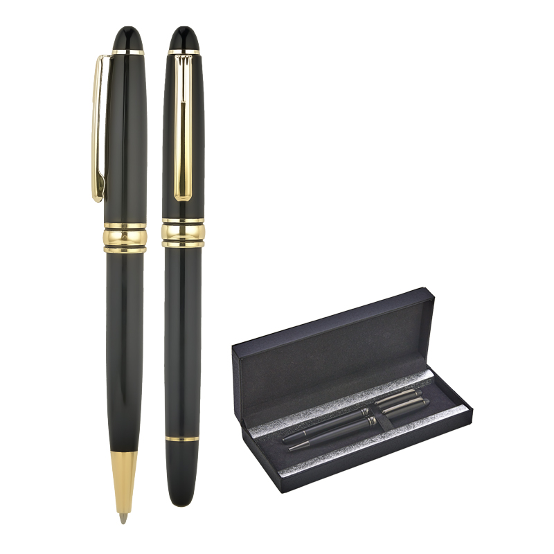  Siyah-Füme MetaRolle& Tükenmez Kalem Seti Siyah-Gold