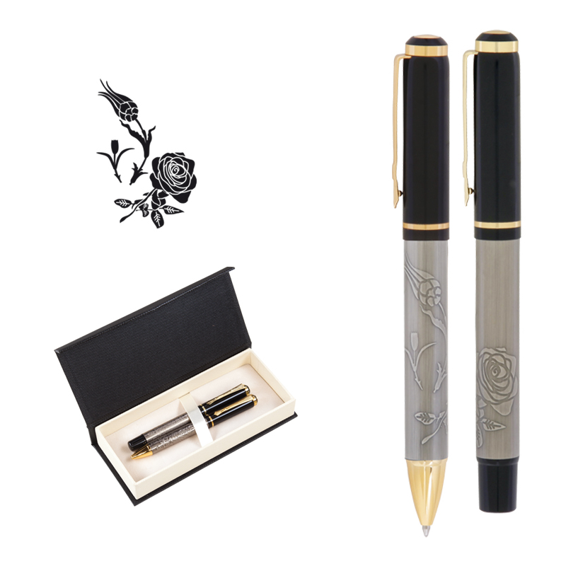  41 Besmele Kabartma Figürlü MetaRolle& Tükenmez Kalem Seti Lalegül