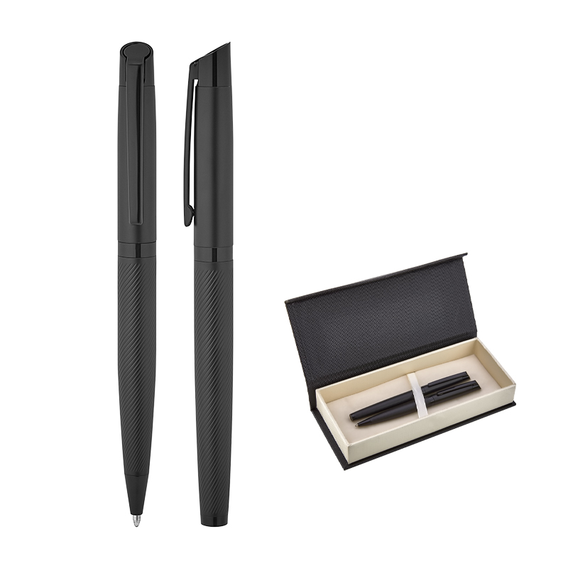  Füme MetaRolle& Tükenmez Kalem Seti Siyah-Siyah