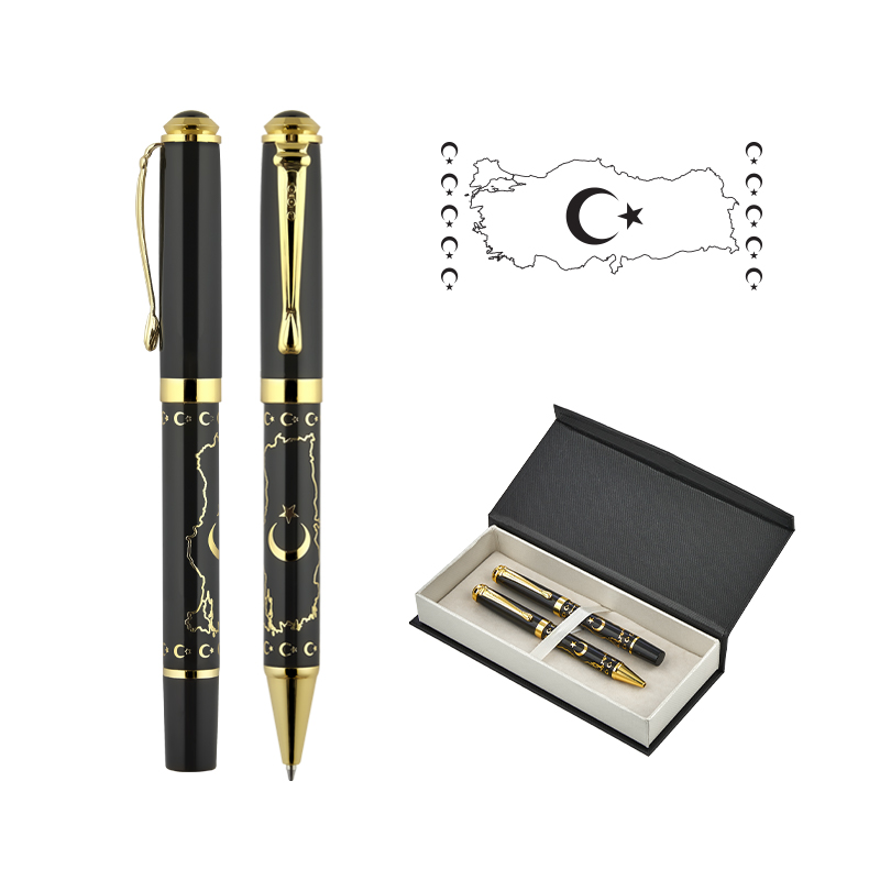  Ata Kabartma Figürlü MetaRolle& Tükenmez Kalem Seti Türkiye