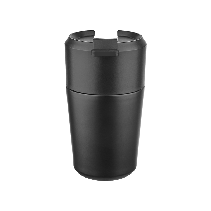  Krom Çelik Termos / 380 ml Siyah