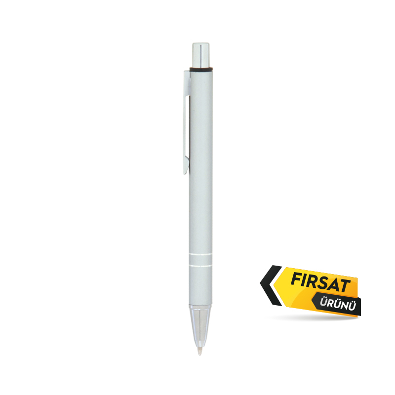  Beyaz MetalTükenmez Kalem MİNİ