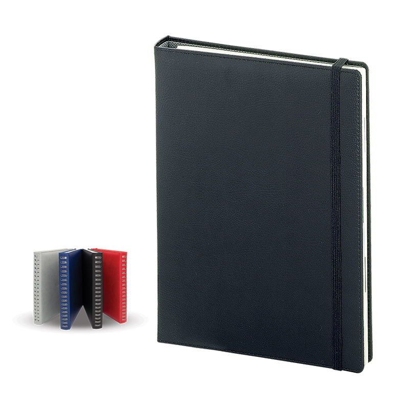  Gri Termo Deri̇ Tarihli Ajanda (Ivory Kağıt) Siyah